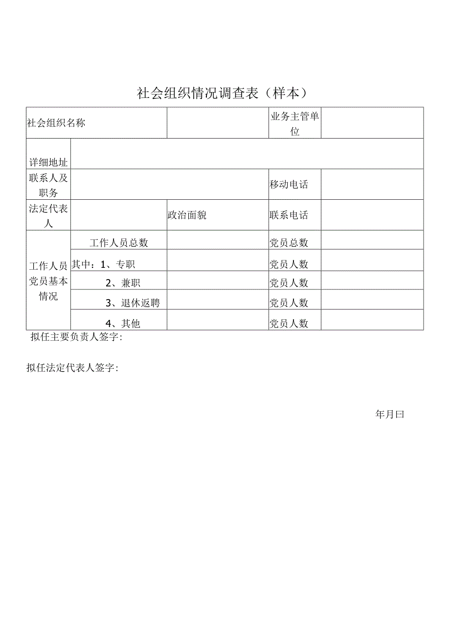 社会组织情况调查表（样本）.docx_第1页