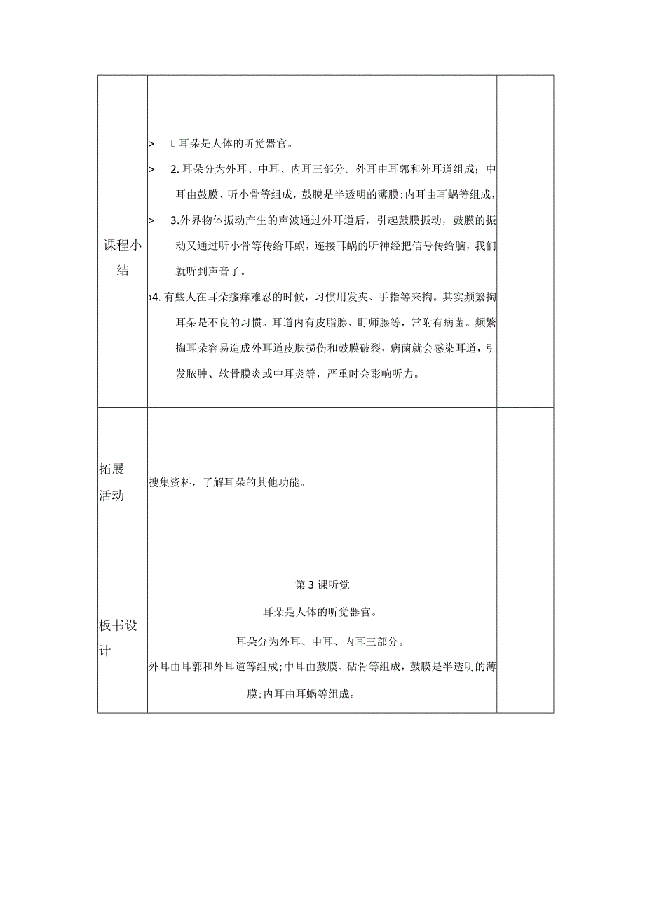 第3课听觉（教学设计）六年级科学下册（青岛版）.docx_第3页