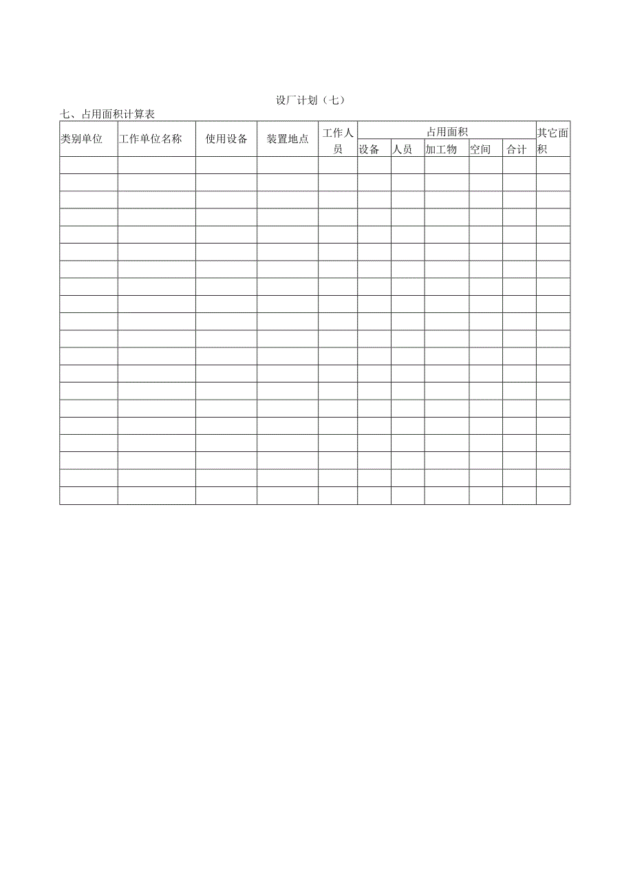 设厂计划〈七〉.docx_第1页