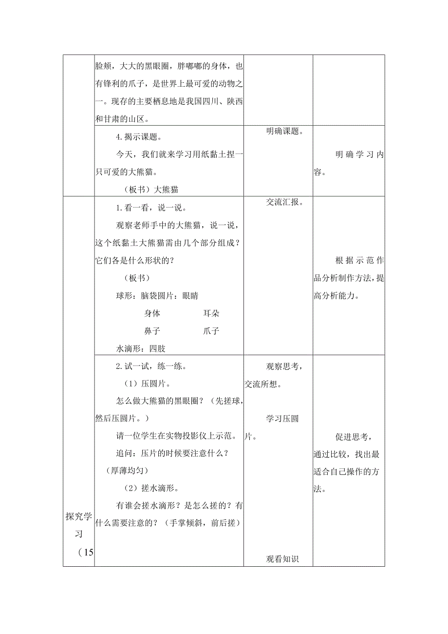 第三单元公益劳动与志愿服务：09大熊猫教学设计苏教版劳动一年级下册.docx_第2页