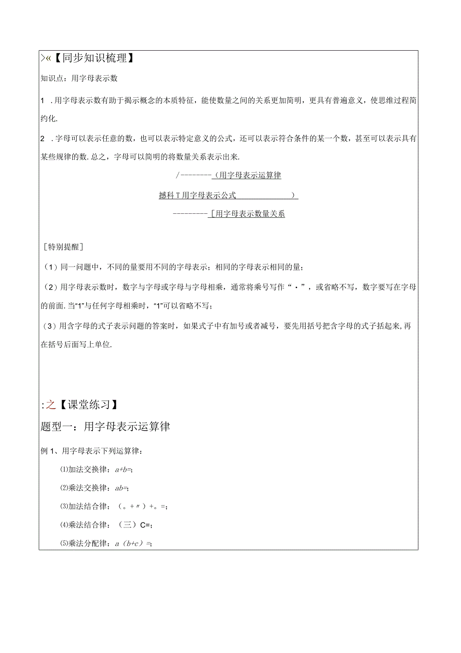 第十一讲：用字母表示数苏科版小升初专练.docx_第2页