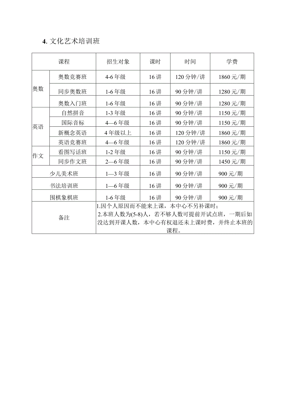 收费标准表格.docx_第2页