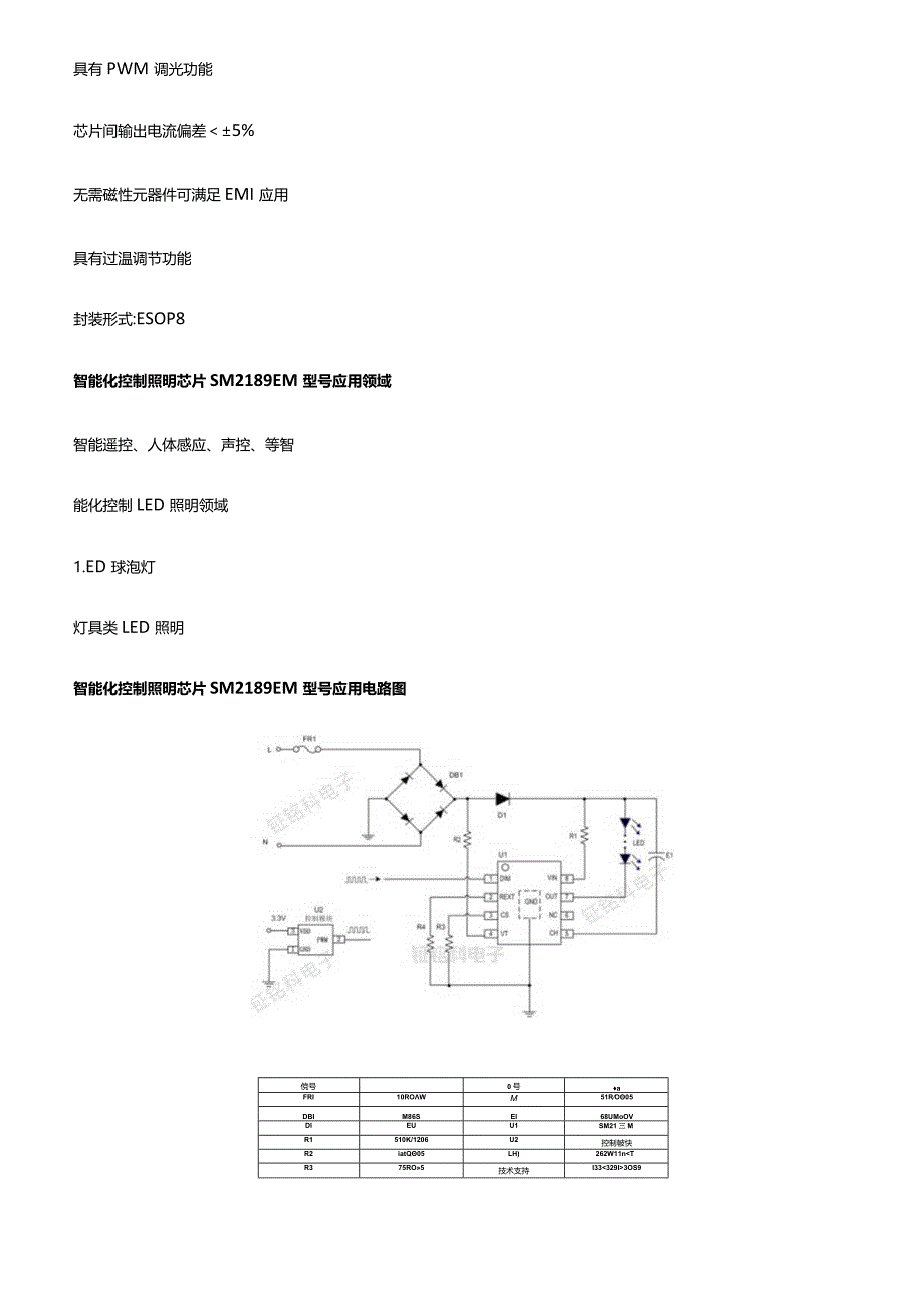 智能led照明灯智能化控制照明芯片SM2189EM的特点和工作原理.docx_第2页