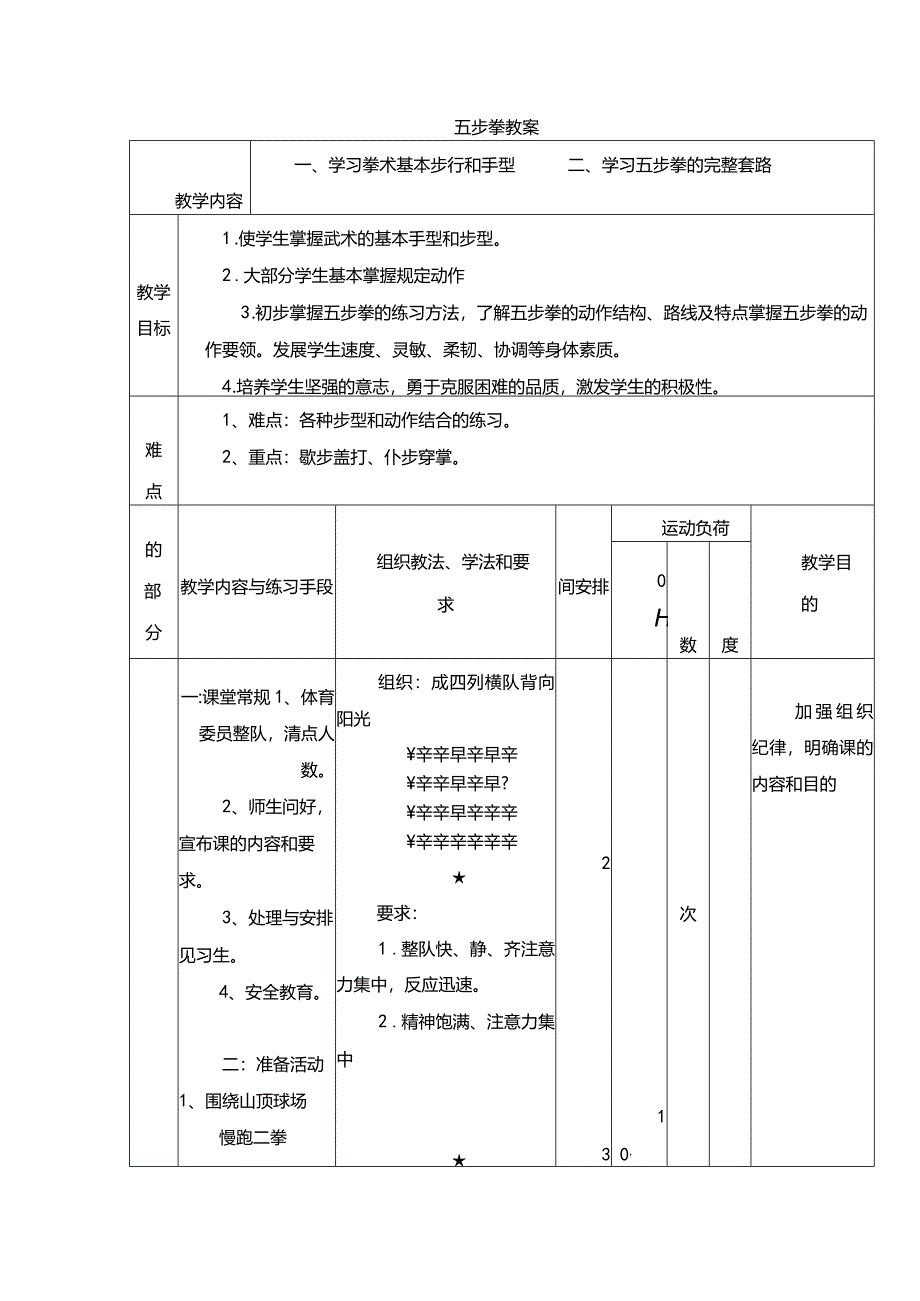 校园五步拳教案.docx_第1页