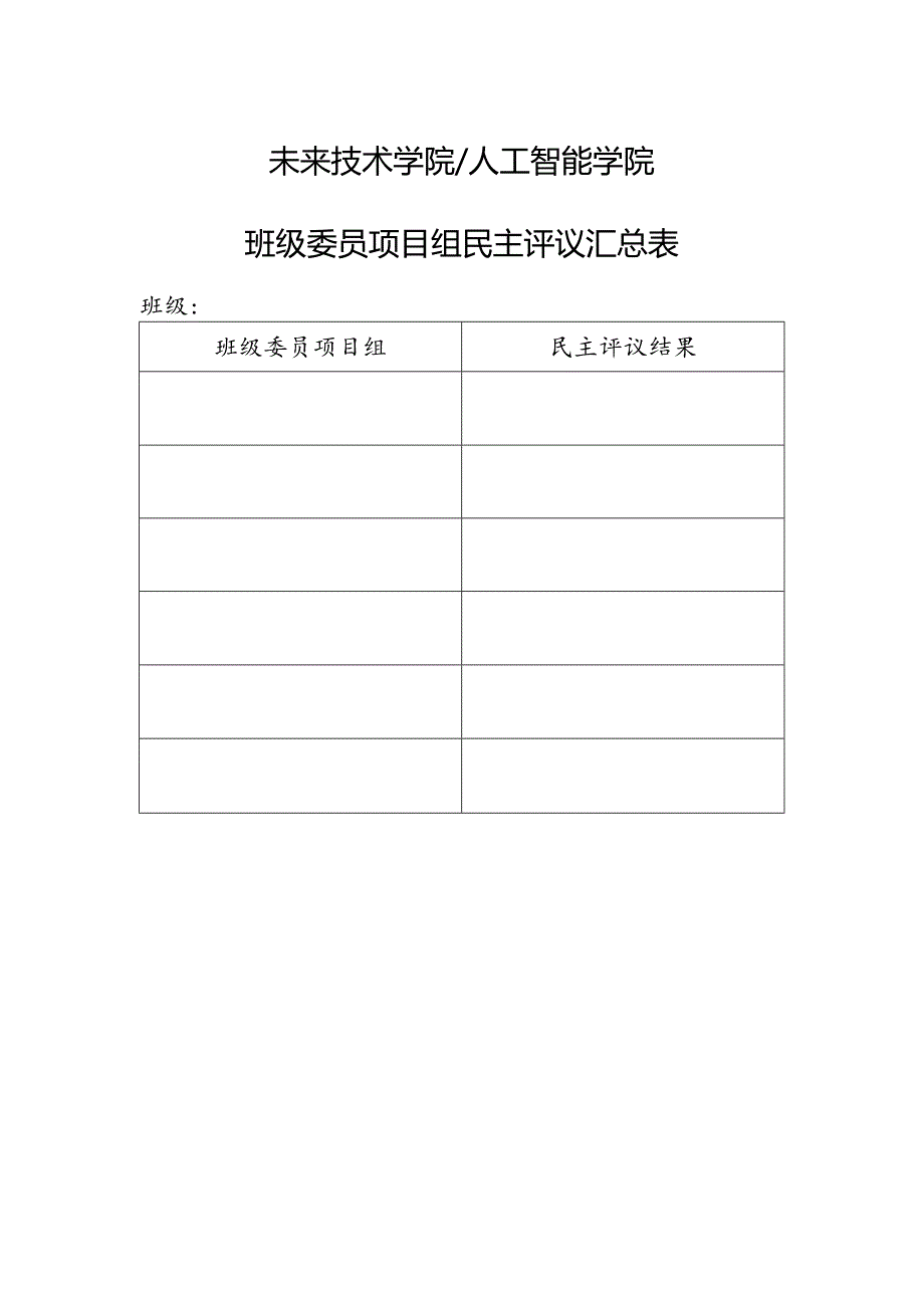 附件3.班级委员项目组民主评议表.docx_第1页