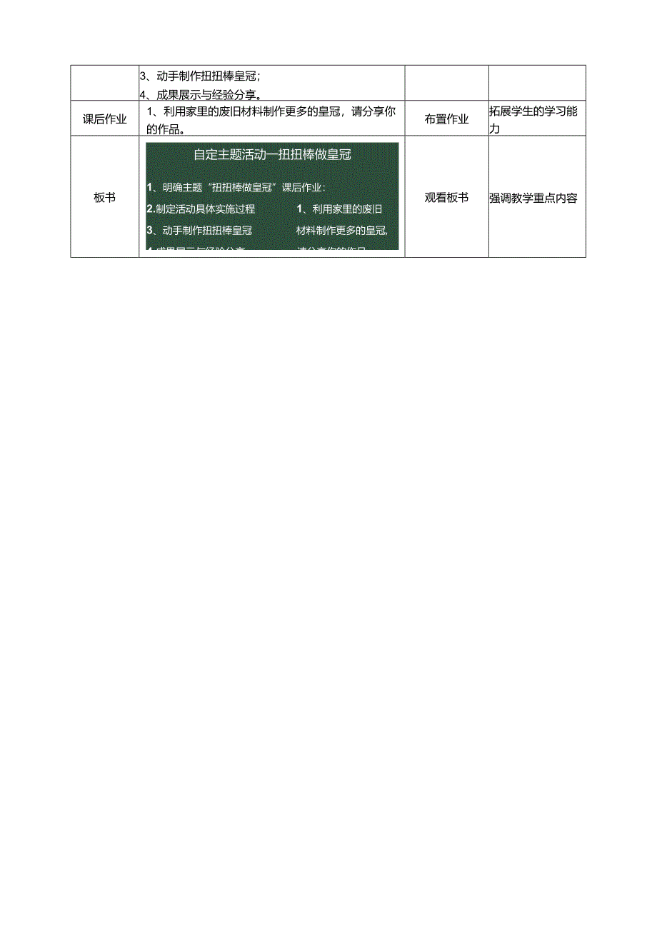 浙科学技术版二年级上册第11课《自定主题活动——扭扭棒做皇冠》教案.docx_第3页