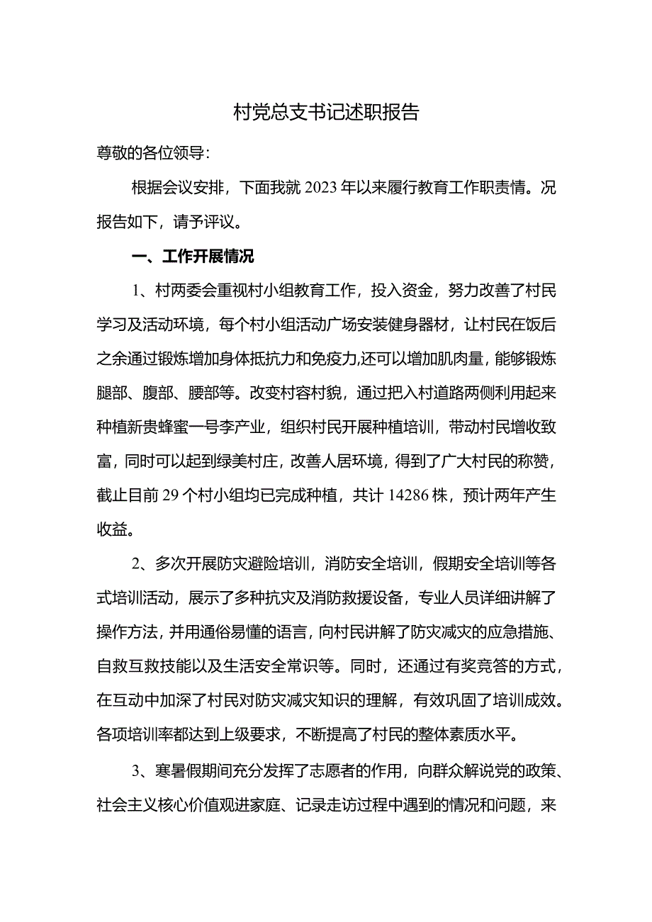 村党总支书记述职报告.docx_第1页