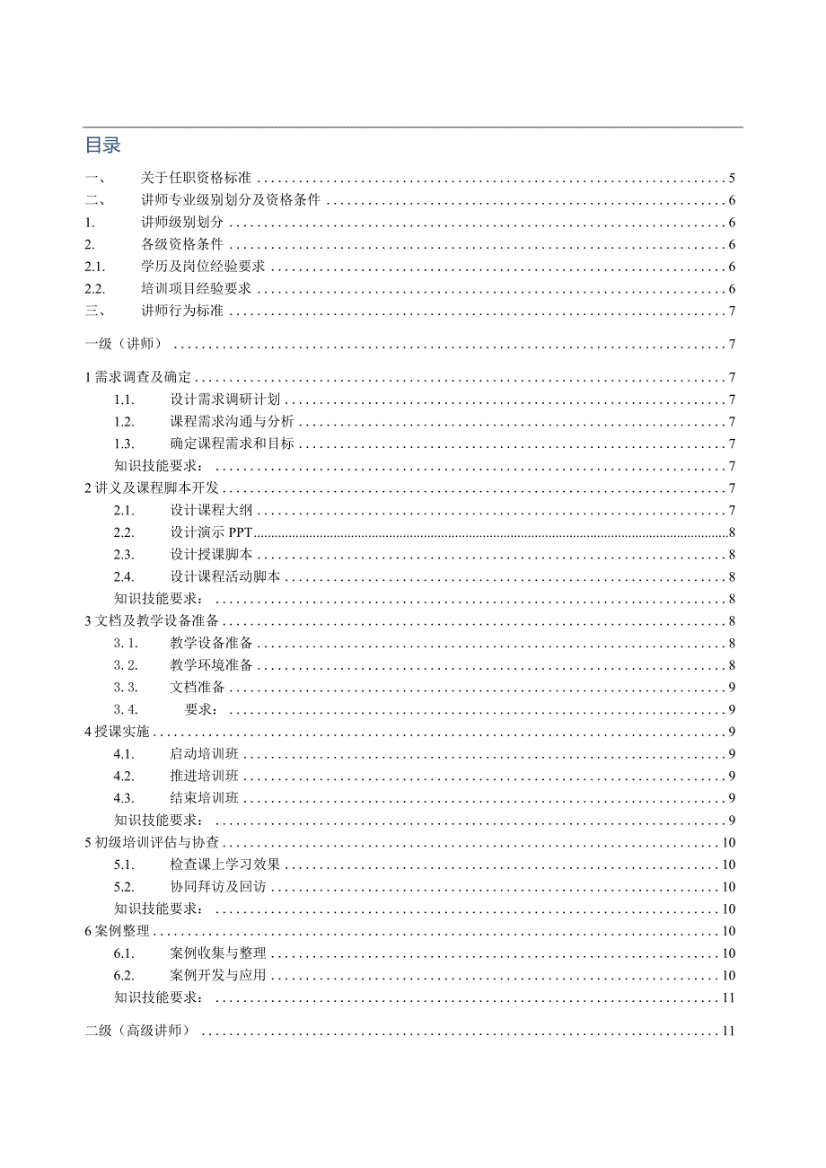 知名企业内训讲师专业任职资格标准.docx_第1页