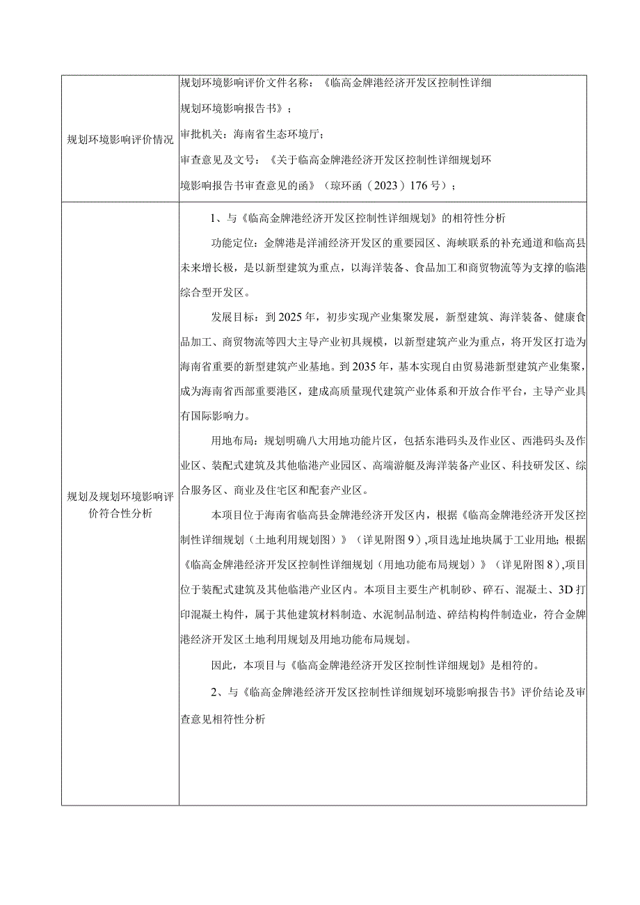 海南鸿一兴3D混凝土建筑材料项目环评报告.docx_第3页