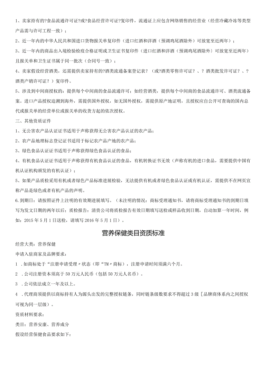 电商平台产品招商资质标准细则.docx_第2页