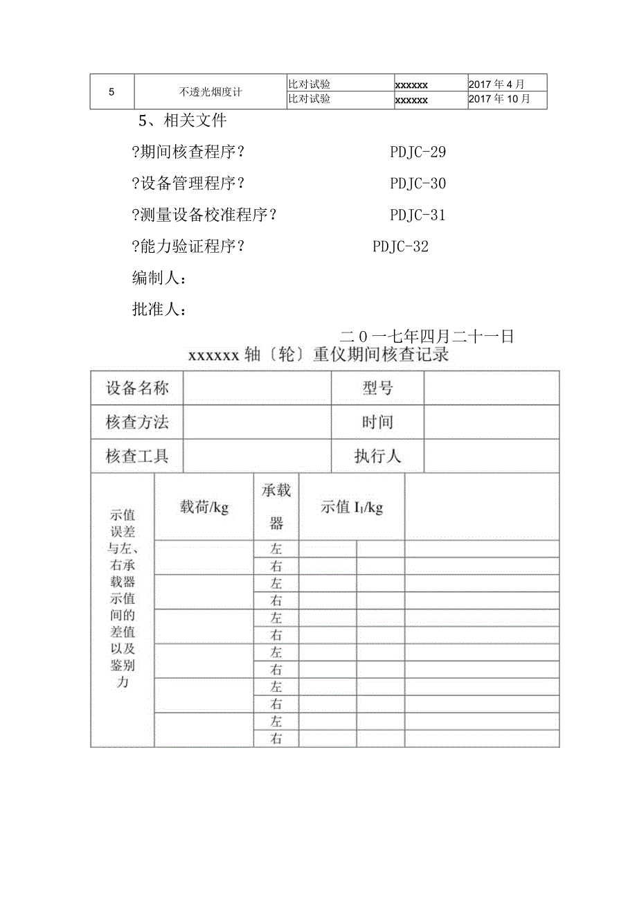 机动车辆检测2017年期间核查计划=方法=记录文稿.docx_第3页