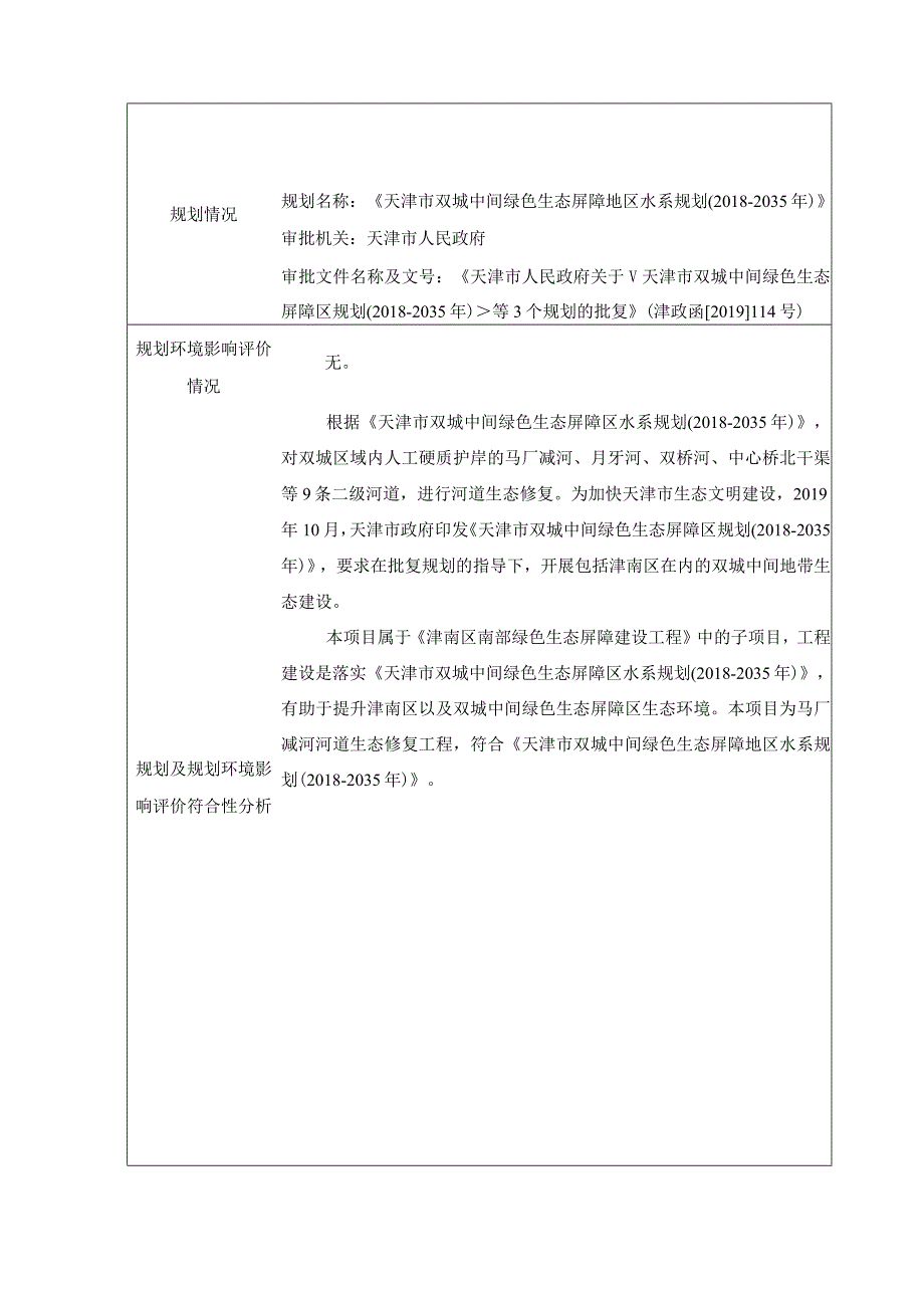 绿色生态屏障建设工程马厂减河河道生态修复工程环评可研资料环境影响.docx_第3页