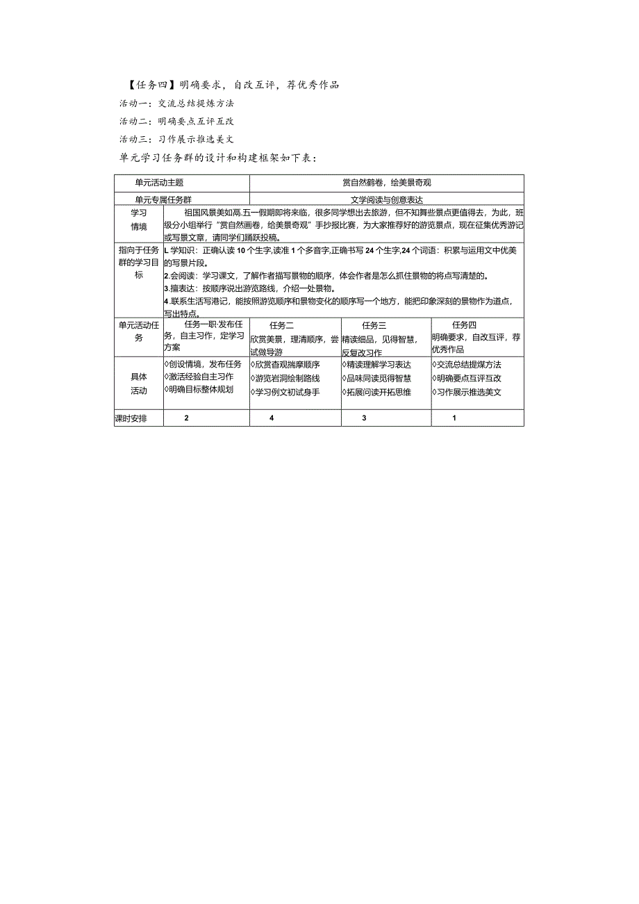 统编四年级下册第五单元整体教学设计.docx_第3页