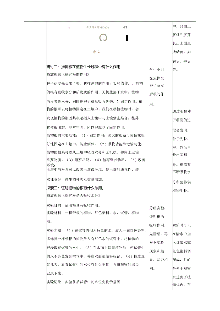 新教科版四年级下册科学1.3《种子长出了根》教案（定稿）.docx_第3页