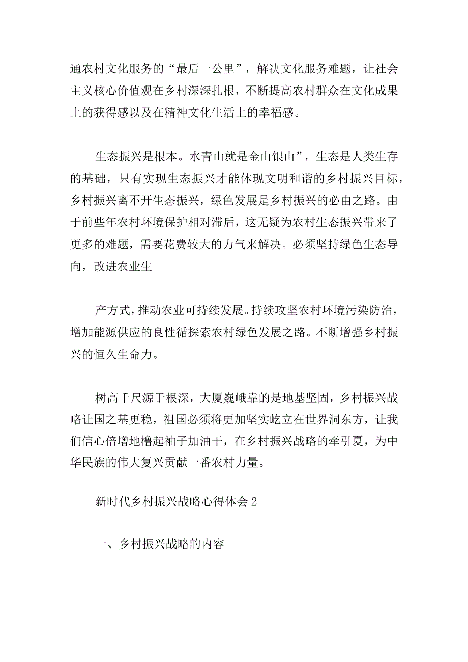 新时代乡村振兴战略心得体会五篇.docx_第3页