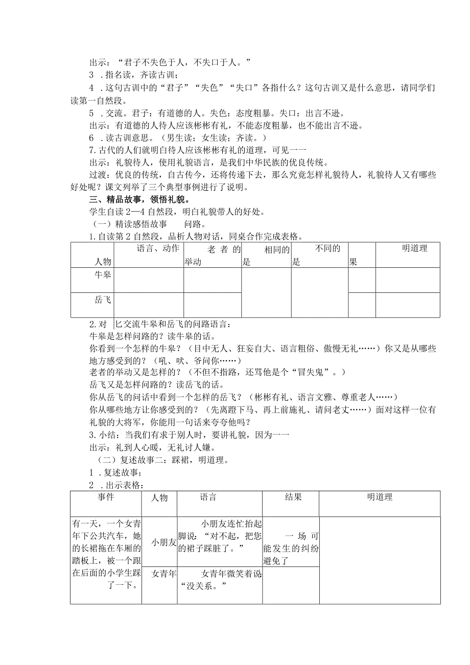 蓝天杯《谈礼貌》第一课时教学设计.docx_第2页