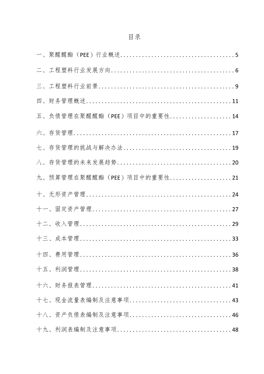 聚醚醚酯（PEE）项目财务管理方案.docx_第3页