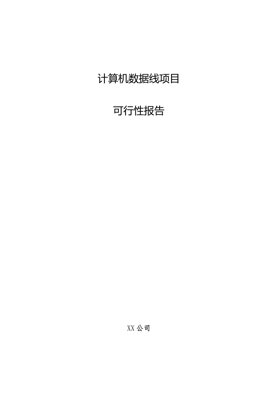 计算机数据线项目可行性报告.docx_第1页