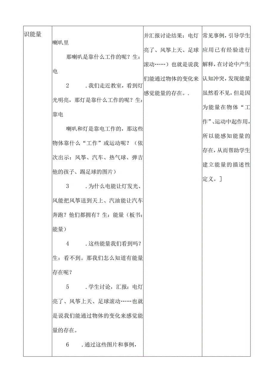 苏教版科学（2017）六年级下册第一单元《神奇的能量》表格式教案.docx_第3页