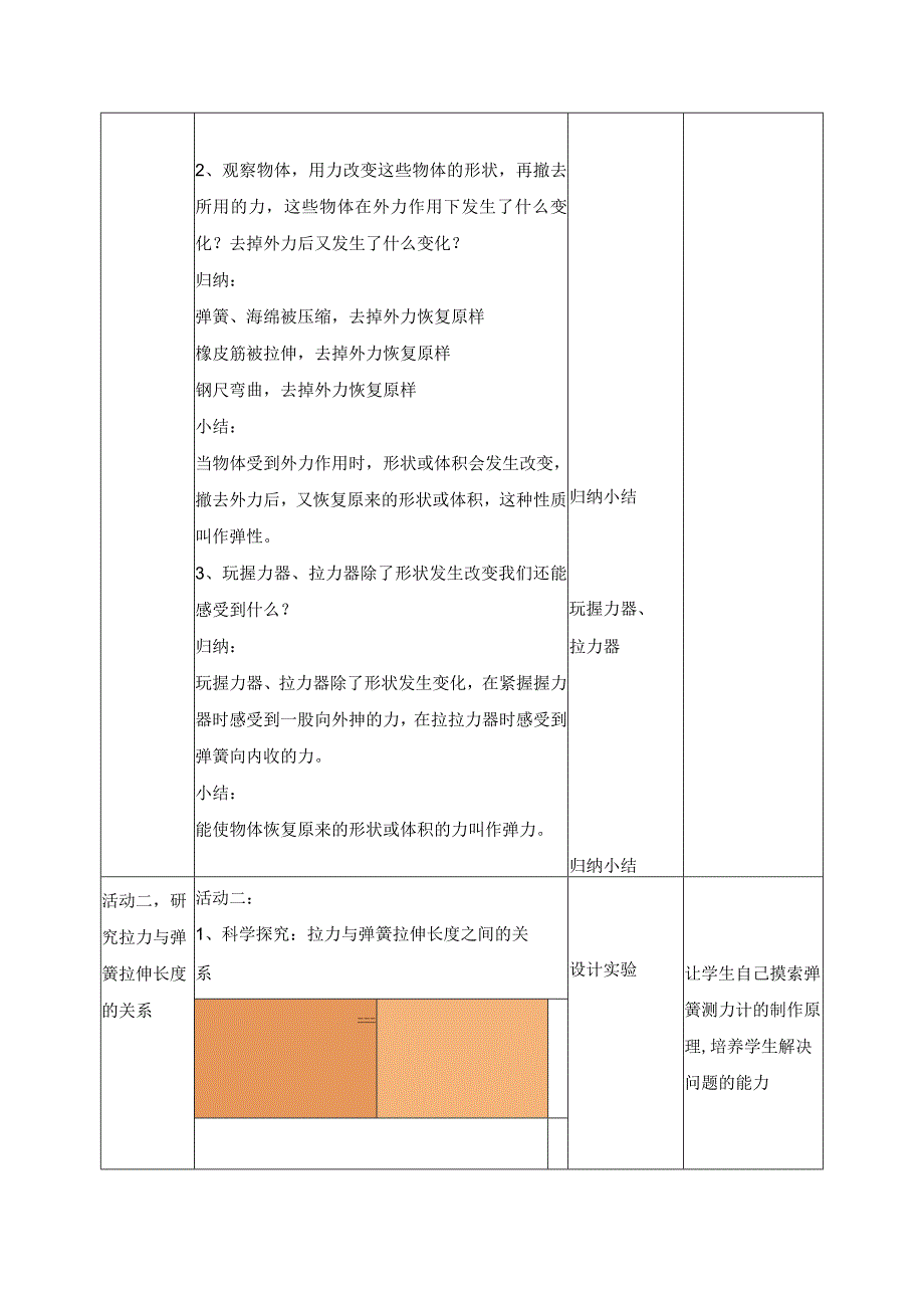 科学苏教版四年级上册9《弹力》教学设计（表格式）.docx_第2页