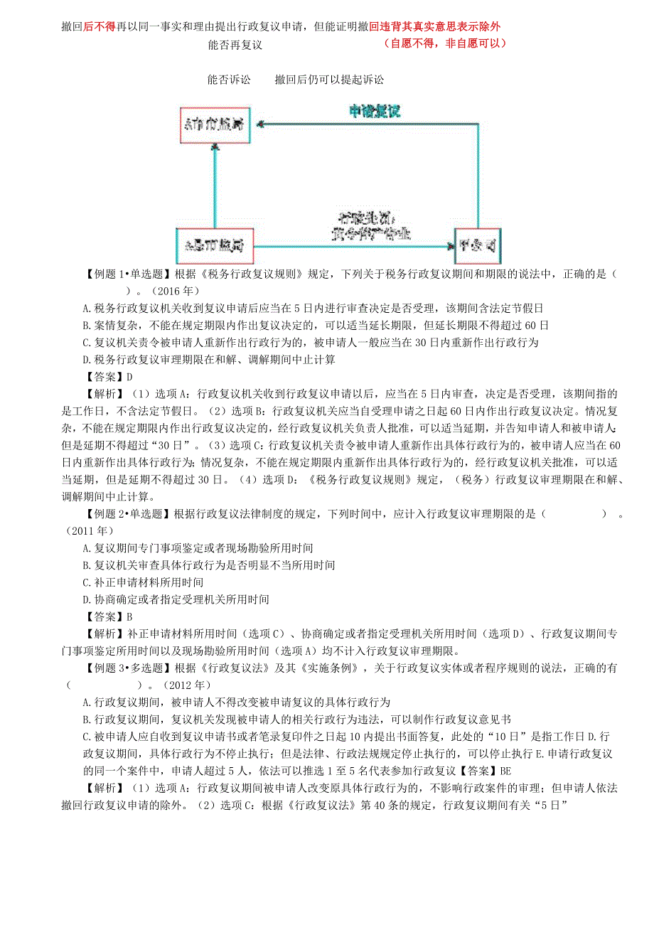 税务师考试-(法律)第19讲_行政复议的审理、行政复议中止和终止、行政复议和解与调解.docx_第3页