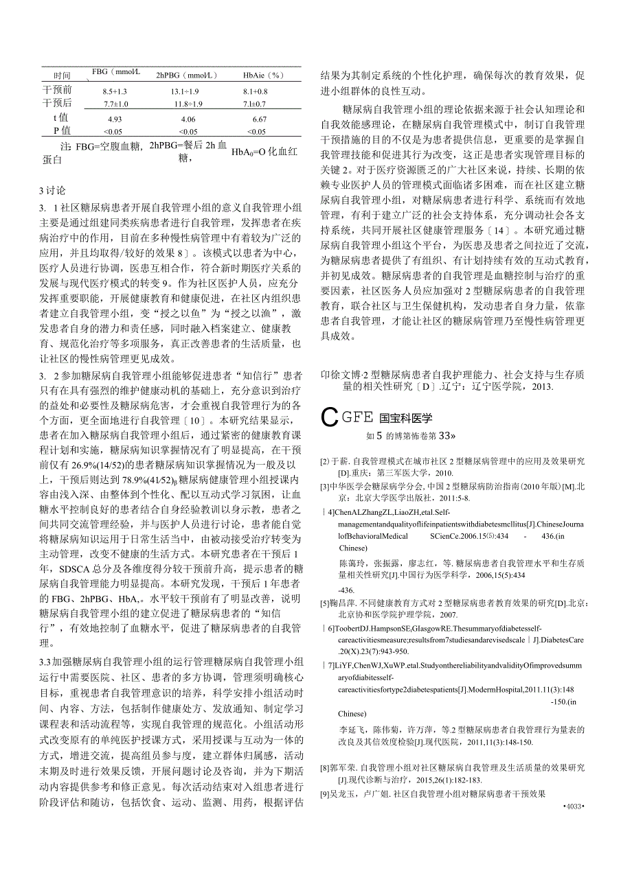 社区2型糖尿病患者建立自我管理小组的效果分析.docx_第3页