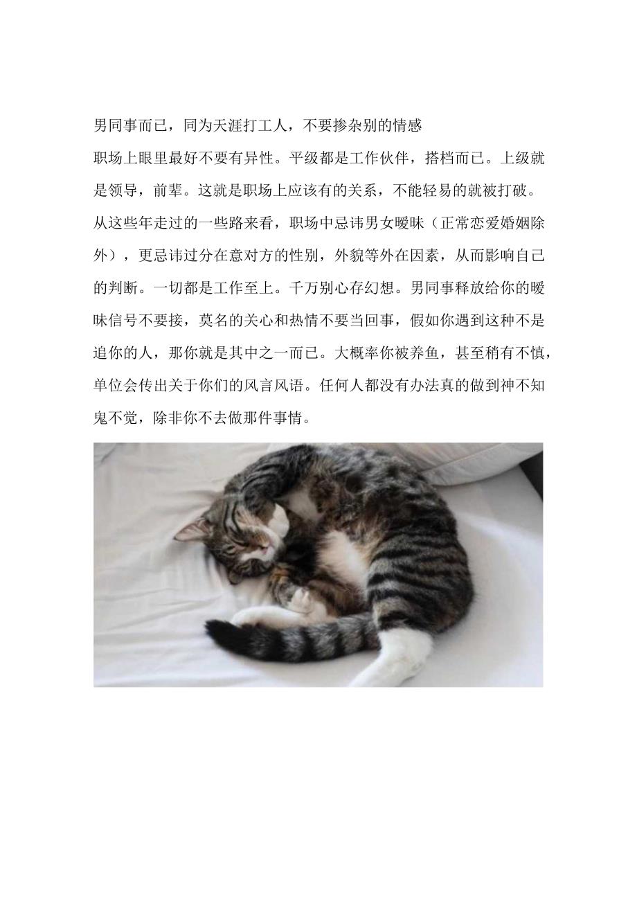 男同事而已同为天涯打工人不要掺杂别的情感.docx_第1页