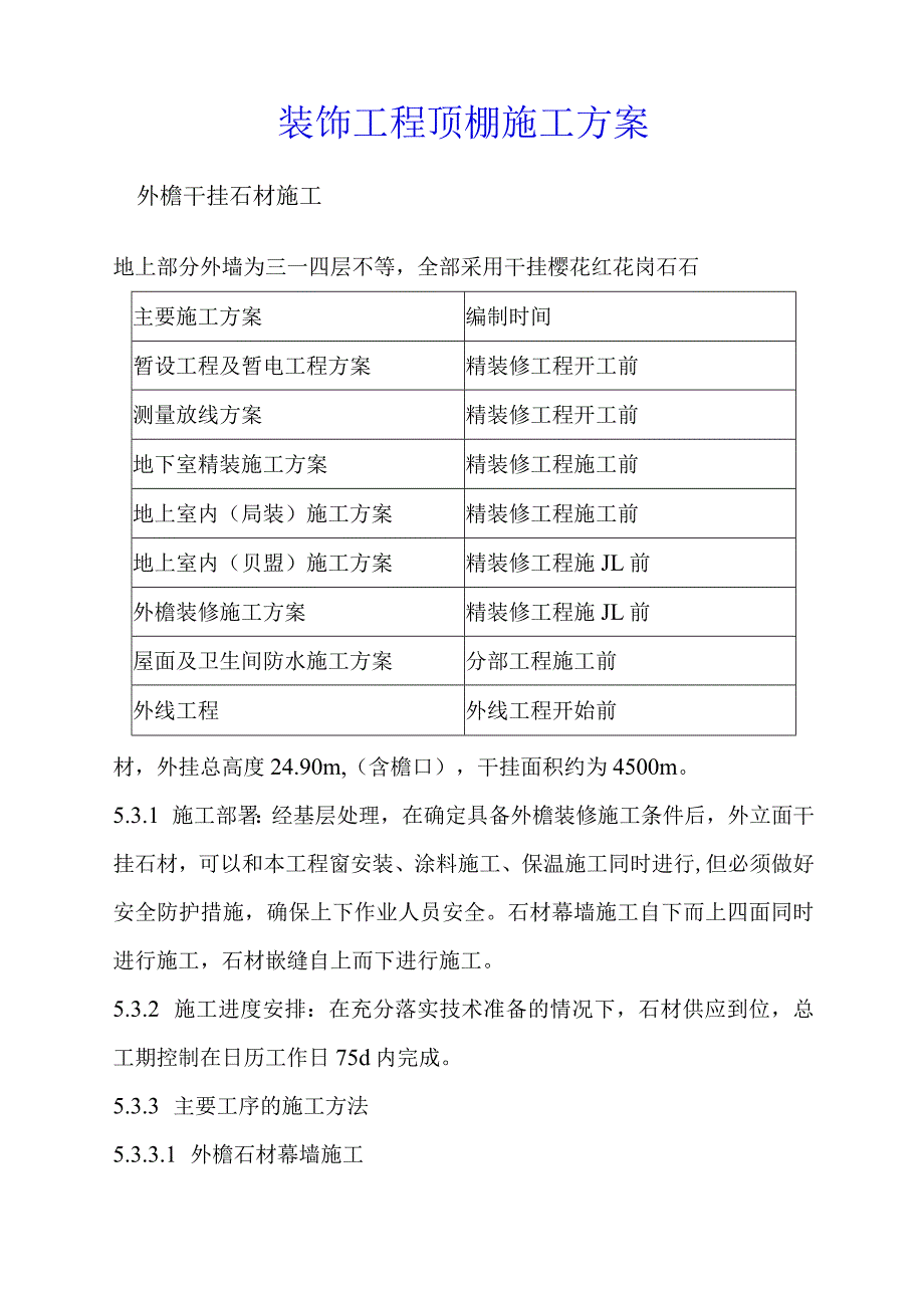 装饰工程顶棚施工方案.docx_第1页