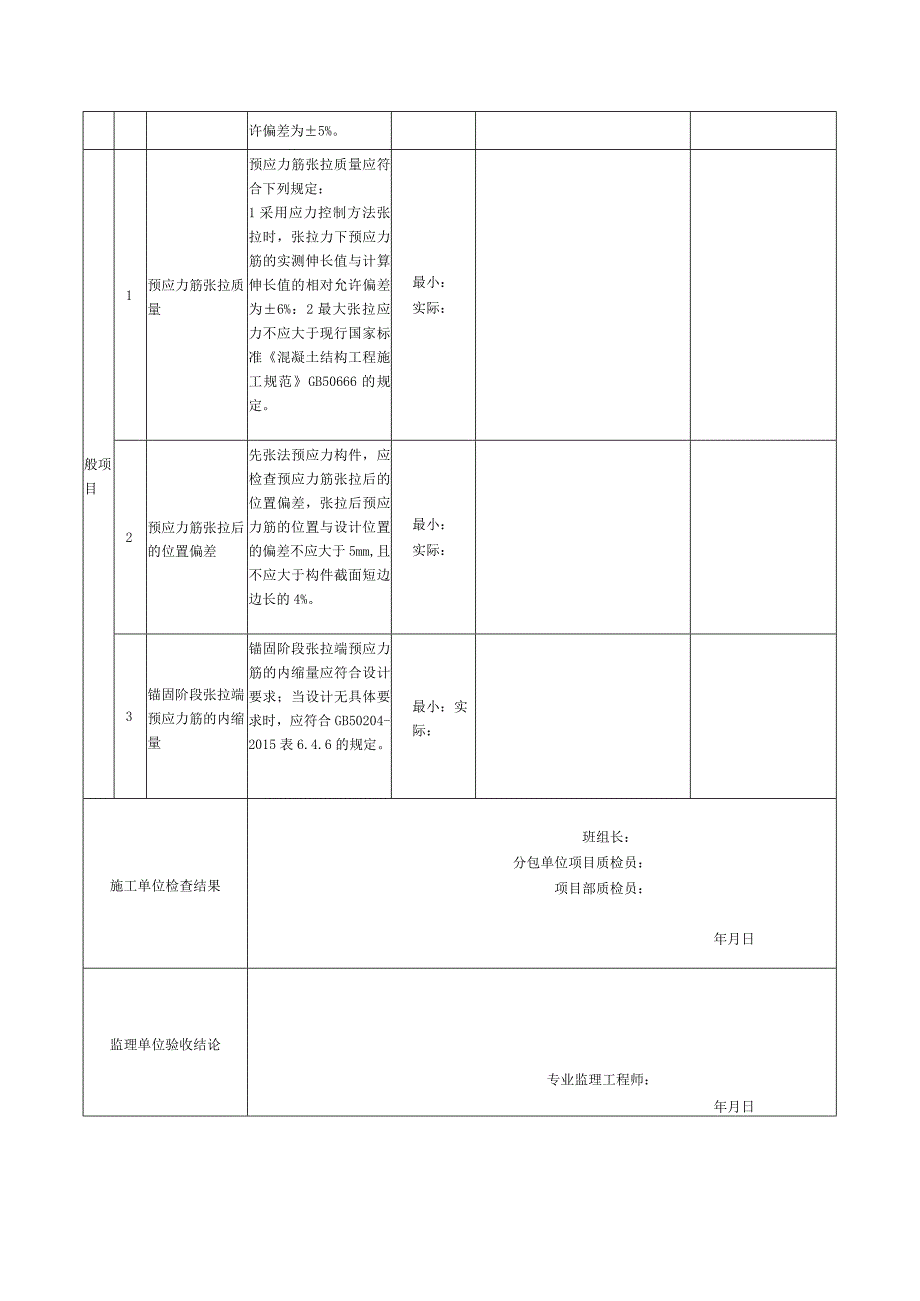 表129预应力张拉与放张检验批质量验收记录.docx_第2页