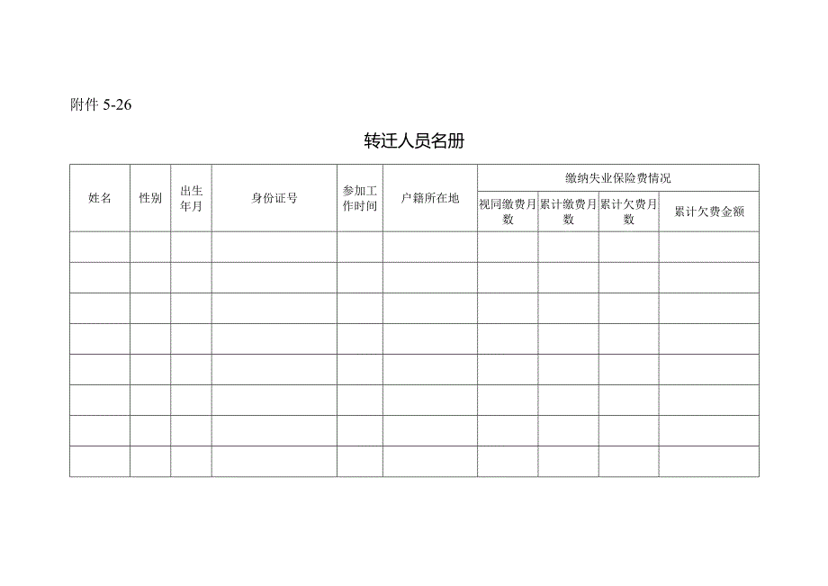 社保转迁人员名册.docx_第1页