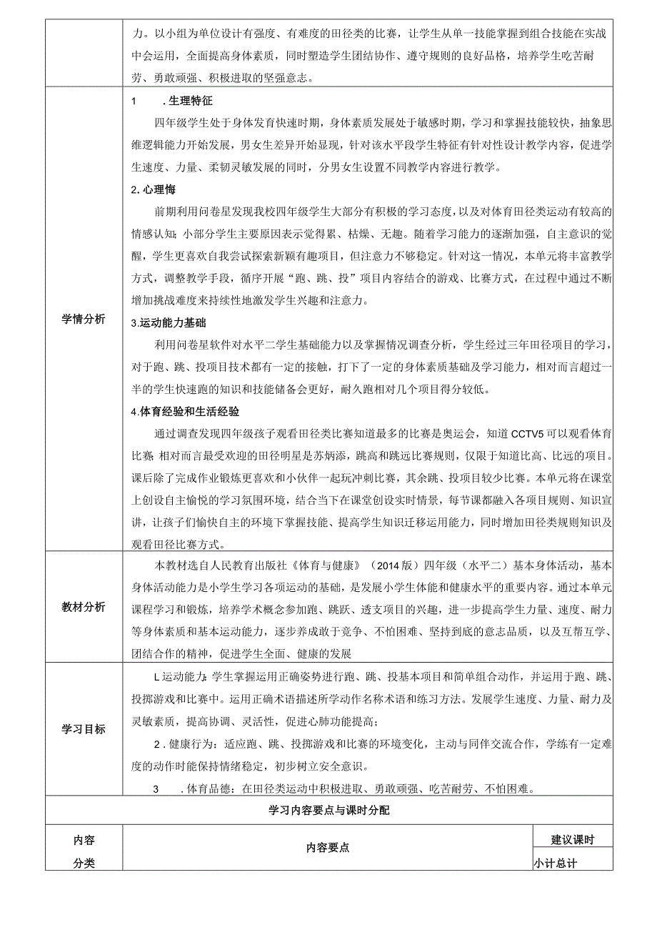 耐久跑（教学设计）人教版体育四年级下册.docx_第2页