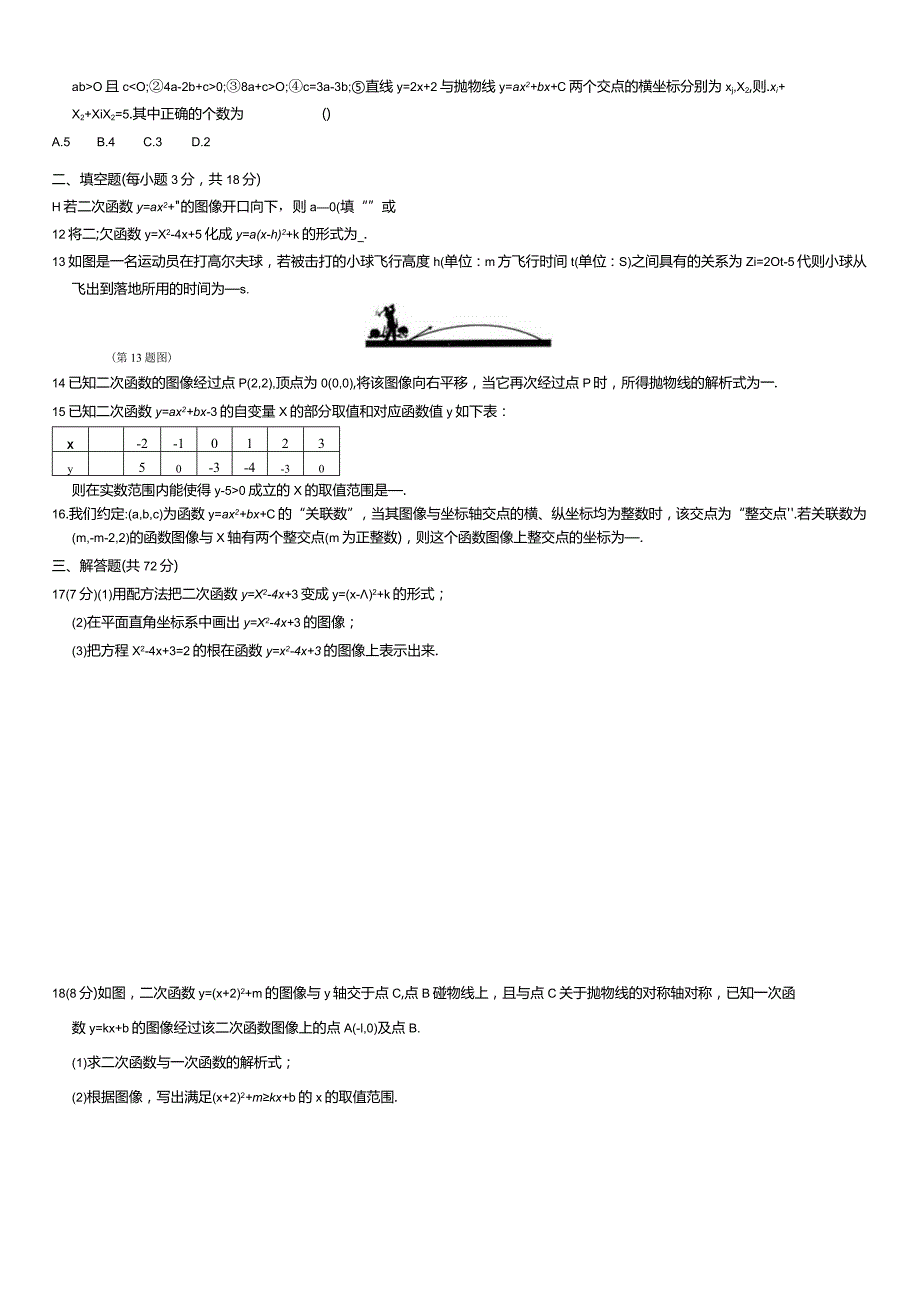 第22章二次函数全章综合检测.docx_第2页