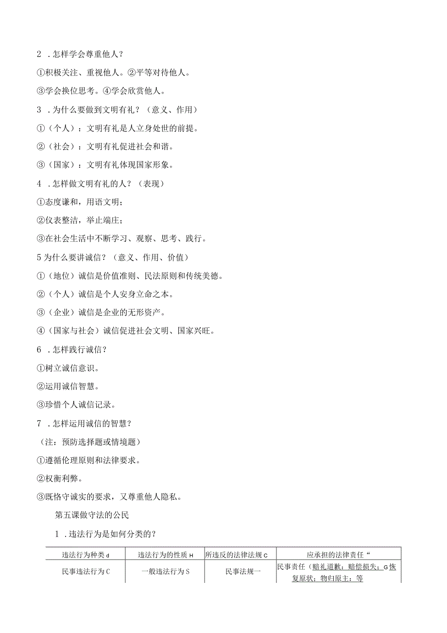 第二单元遵守社会规则-八年级道德与法治上学期期末考点大串讲.docx_第3页