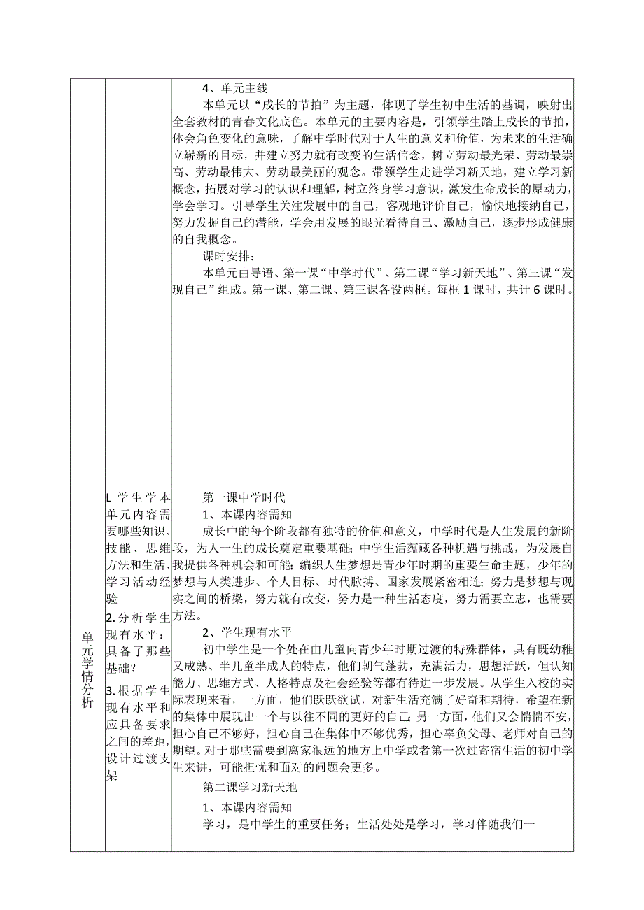 第一单元成长的节拍大单元集体备课-部编版道德与法治七年级上册.docx_第3页