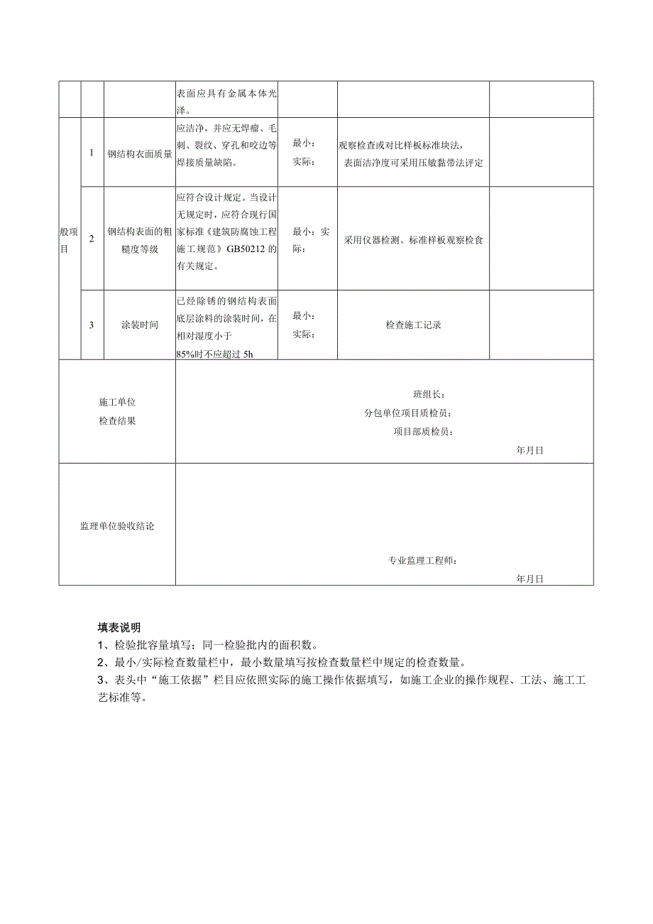 表29钢结构基层检验批质量验收记录.docx_第2页