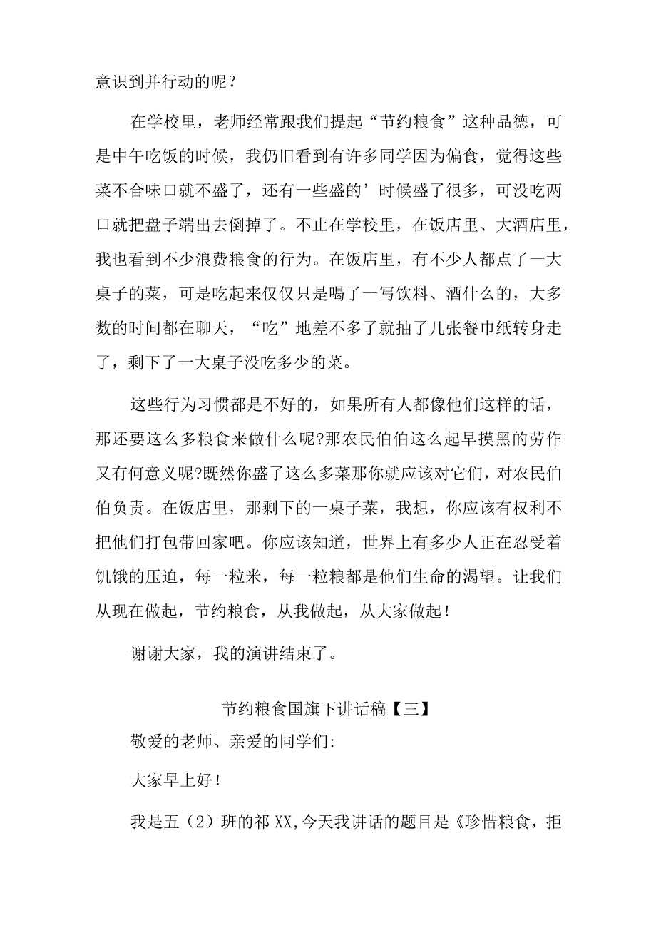 节约粮食国旗下讲话稿.docx_第3页