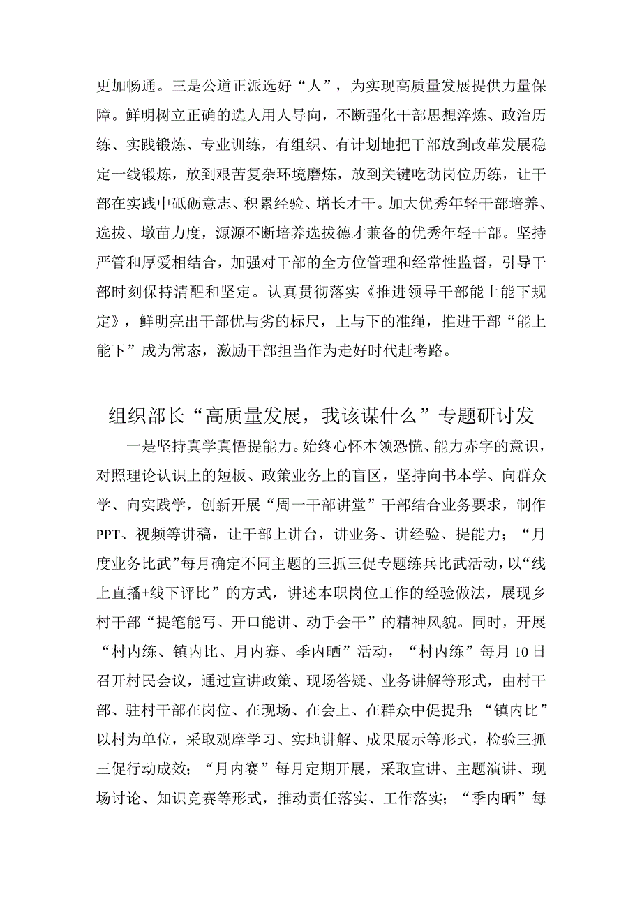 组织部长“高质量发展我该谋什么”专题研讨发言(2篇).docx_第3页