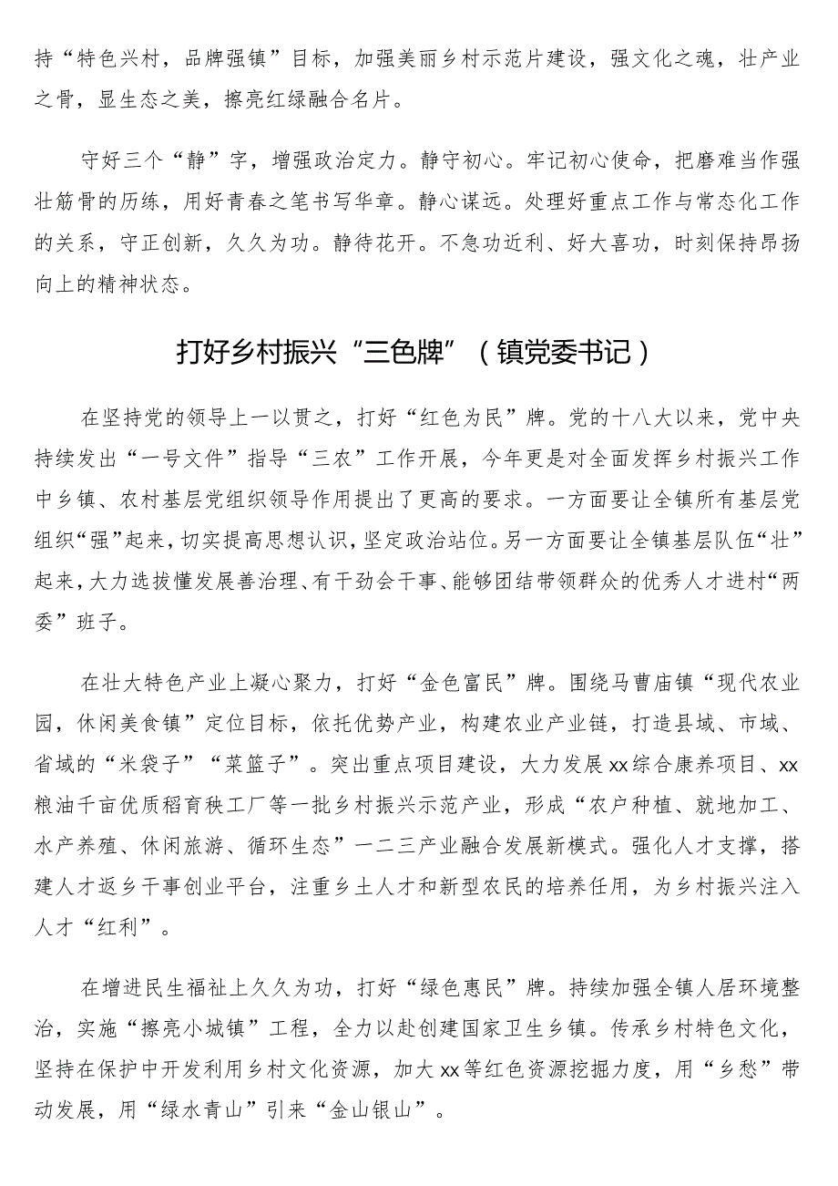 镇党委书籍、副书记、镇长在全市乡镇（街道）党政正职专题培训班上的交流发言10篇.docx_第2页