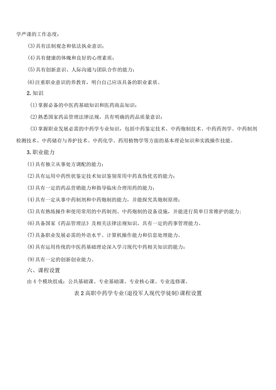 退役军人现代学徒制04-中药学专业2022级人才培养方案doc.docx_第3页