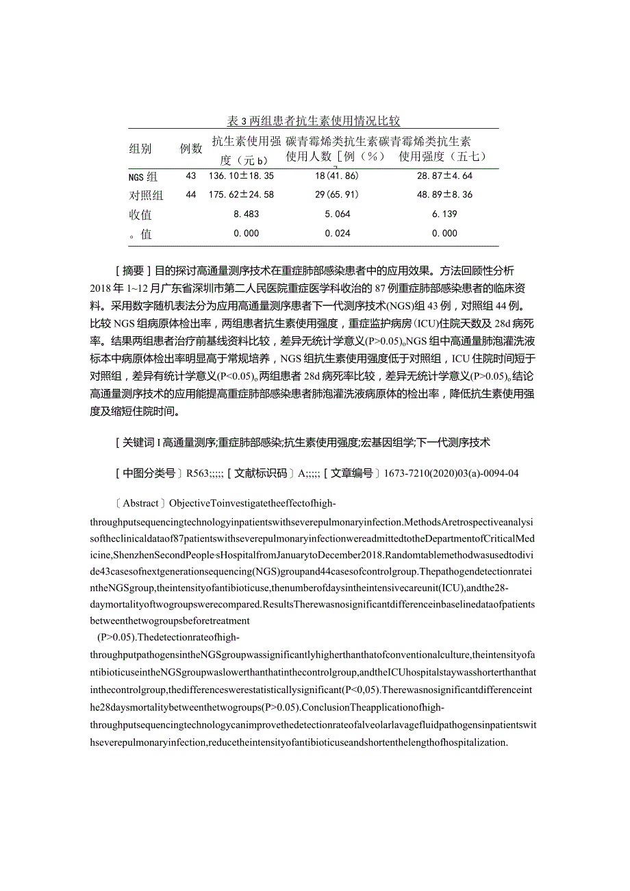 高通量测序在重症肺部感染患者中的应用效果.docx_第2页