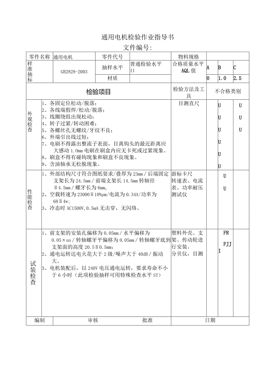 通用电机检验作业指导书.docx_第1页