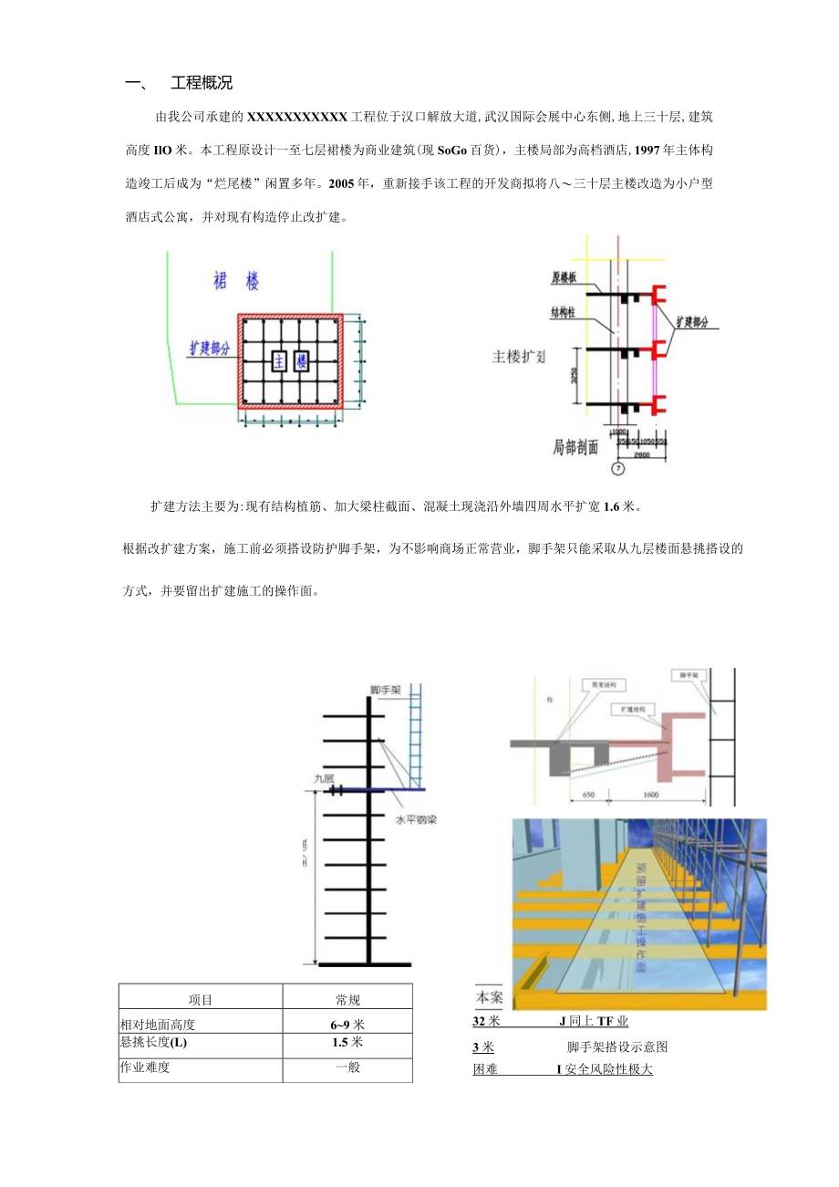 高大模板悬挑外脚手架搭设施工方案（终稿）.docx_第1页