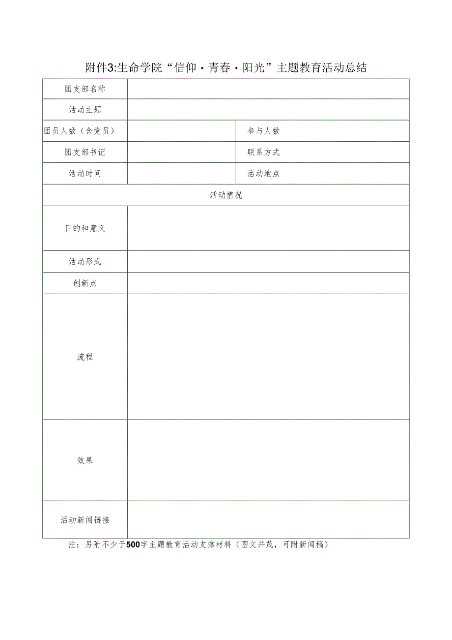 附件2：生命学院“信仰·青春·阳光”主题教育活动总结.docx_第1页