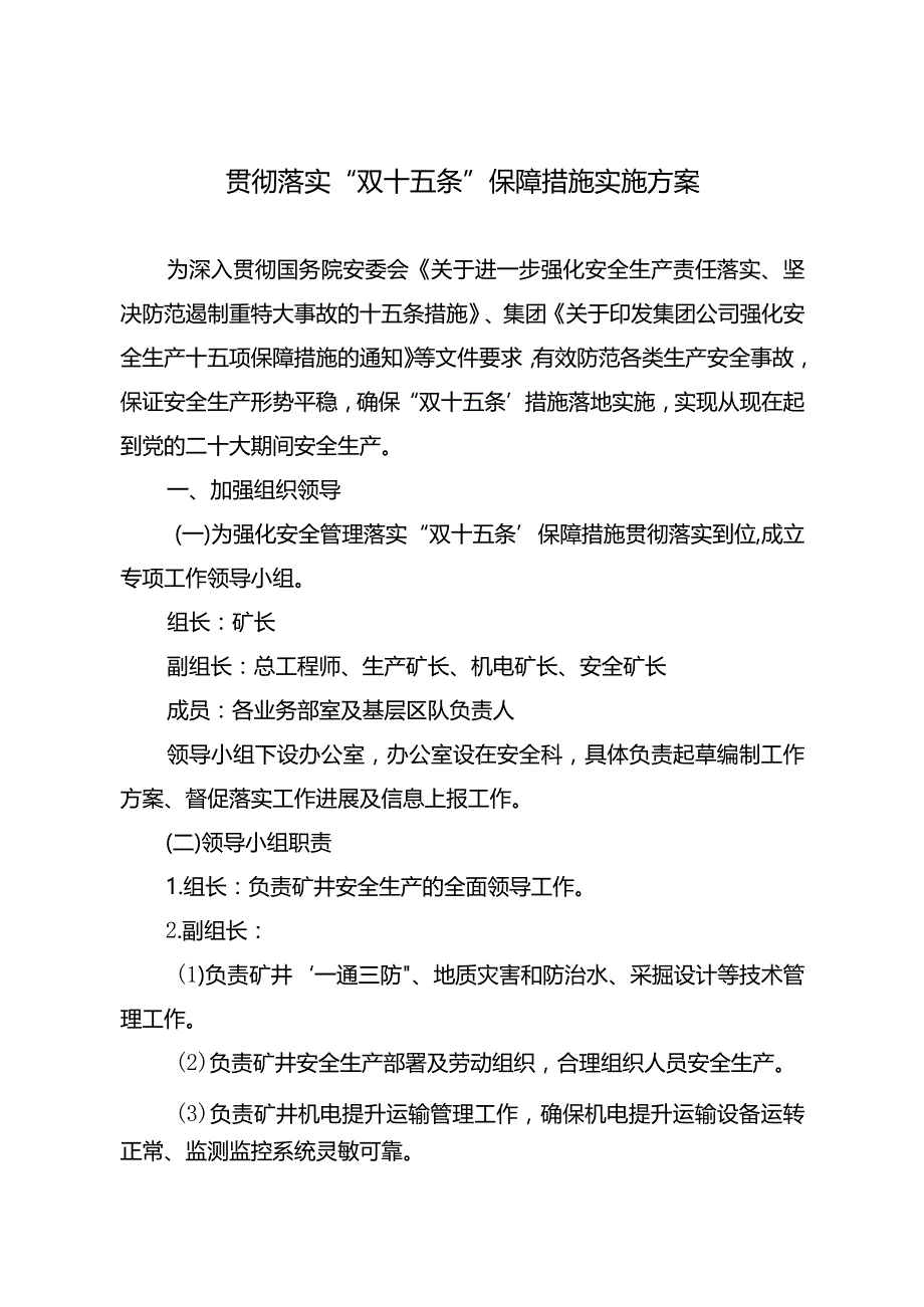 贯彻彻落实“双十五条”安全保障措施工作方案.docx_第2页