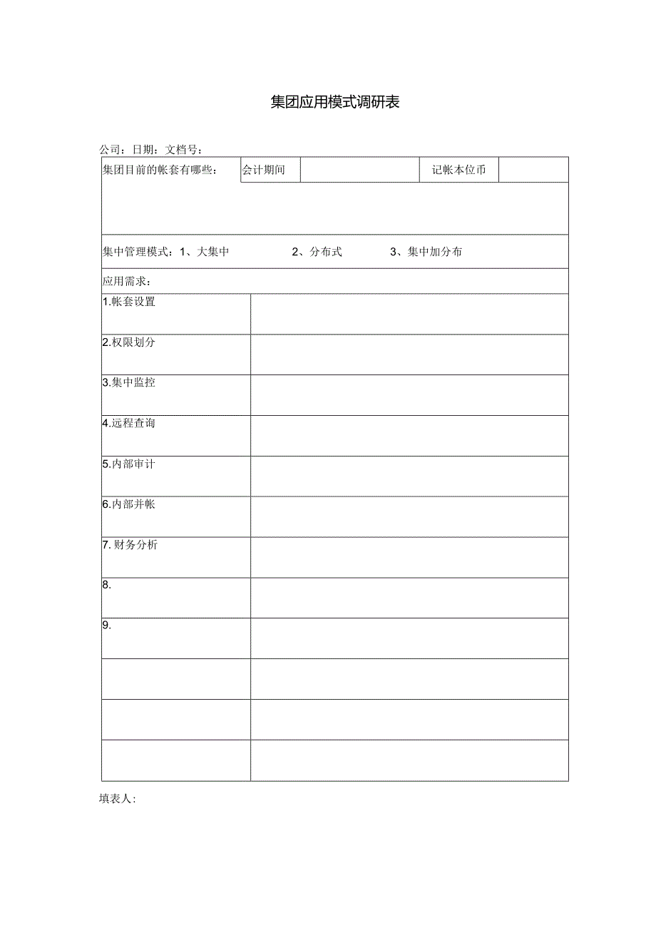 集团应用模式调研表.docx_第1页