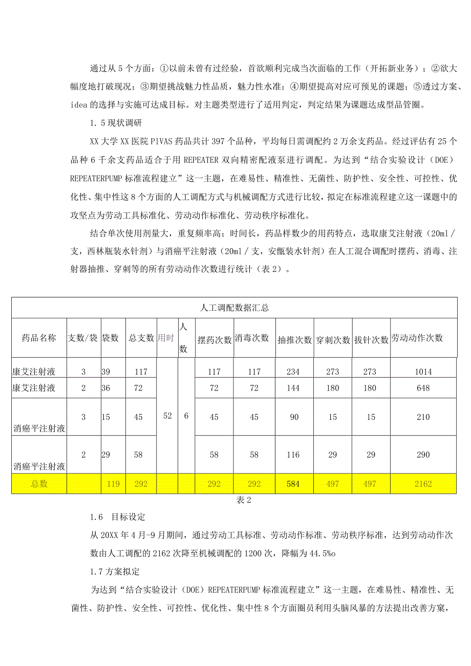 课题达成型品管圈在静脉用药调配中心（PIVAS）的应用效果分析静配中心质量持续改进案例.docx_第3页