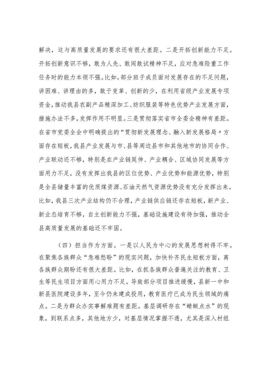 （班子）主题教育专题民主生活会领导班子对照检查（5900字县区）.docx_第3页