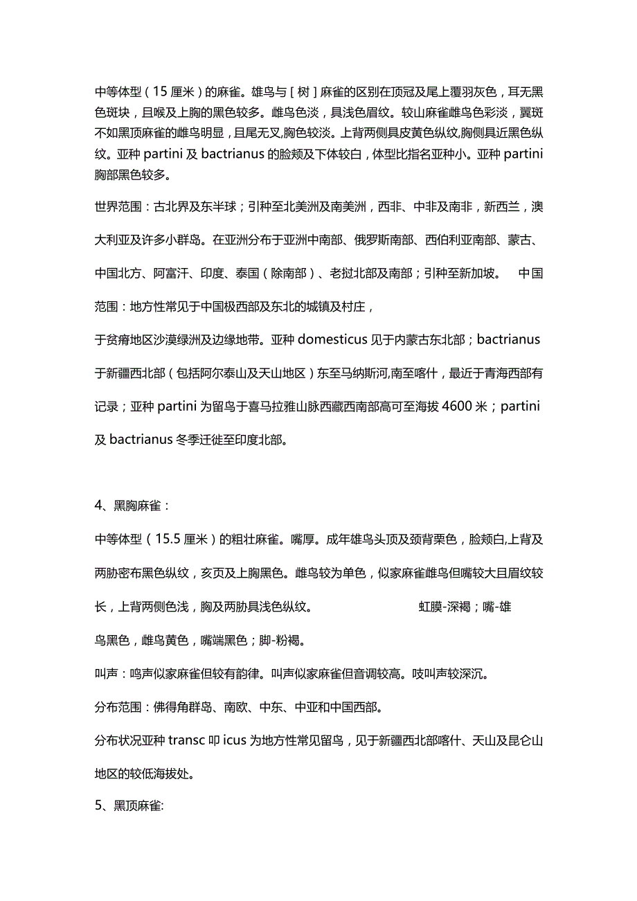 麻雀的种类.docx_第2页