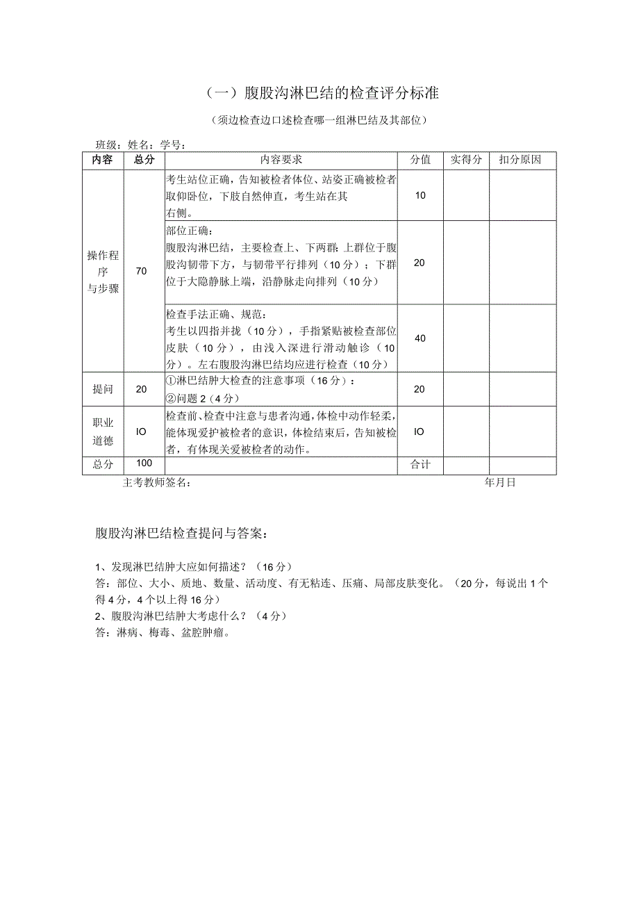 （实验课要考的）2015.3技能考试评分表（诊断学）.docx_第2页