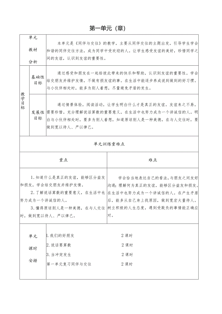 2025（统编版）道德与法治四年级下册全册教案（教学设计）.docx_第1页